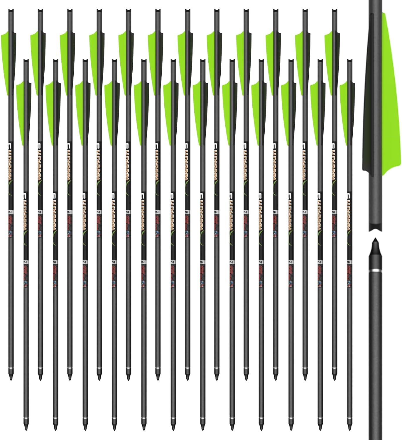 Стрела арбалетная карбоновая Sanlida Warpath 9 22"