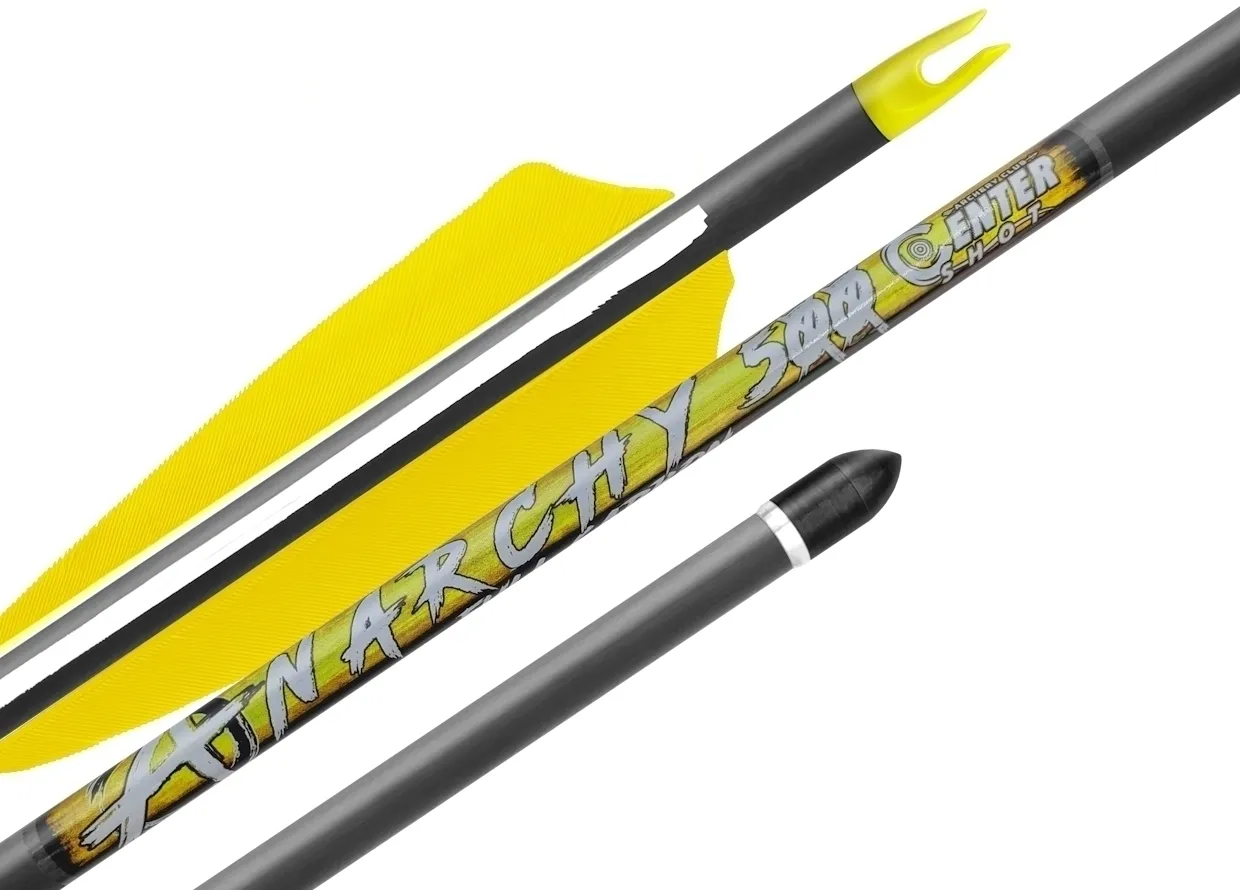 Стрела лучная карбоновая Anarchy 500 натуральное оперение