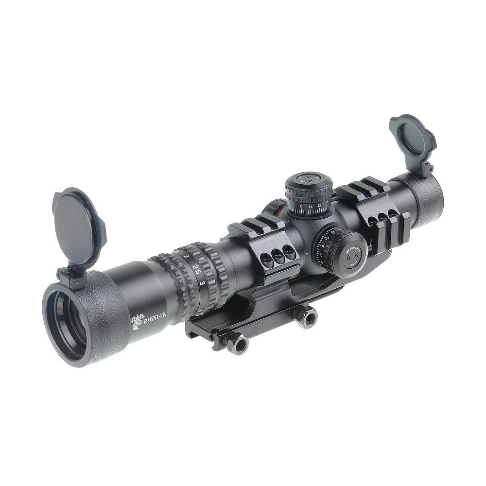 товар Прицел оптический Veber Black Russian 1-4х24 RG загонник