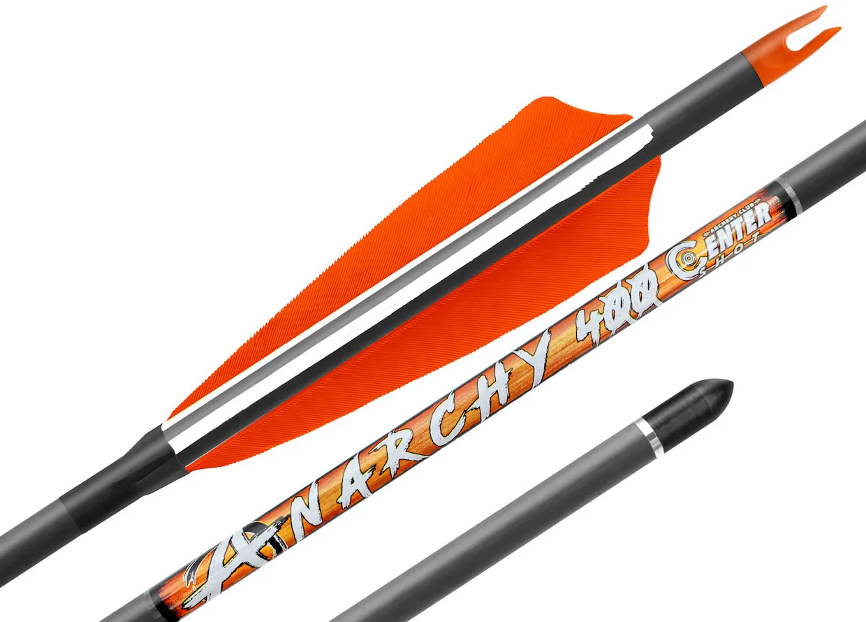 Стрела лучная карбоновая Anarchy 400 натуральное оперение