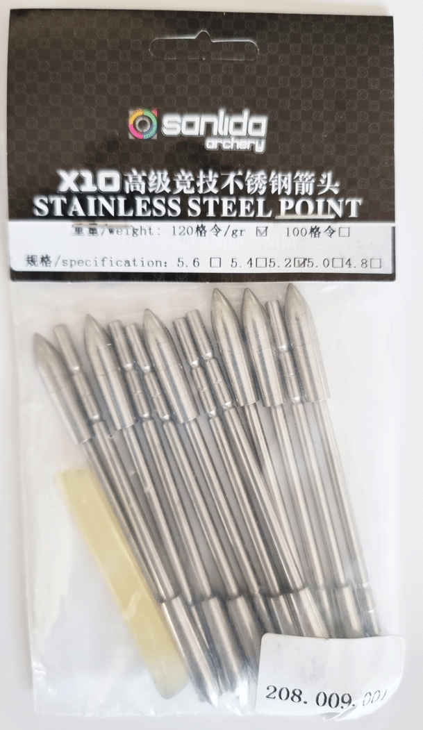 Наконечник для стрел Sanlida X10 ID3.2mm OD 5mm 100-120 грн 12 шт